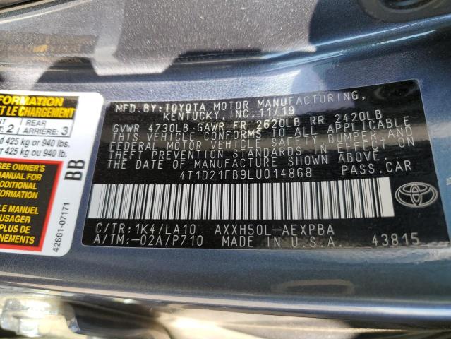 2020 TOYOTA AVALON LIM - 4T1D21FB9LU014868