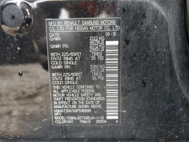 KNMAT2MVXGP596698 NISSAN ROGUE 2016