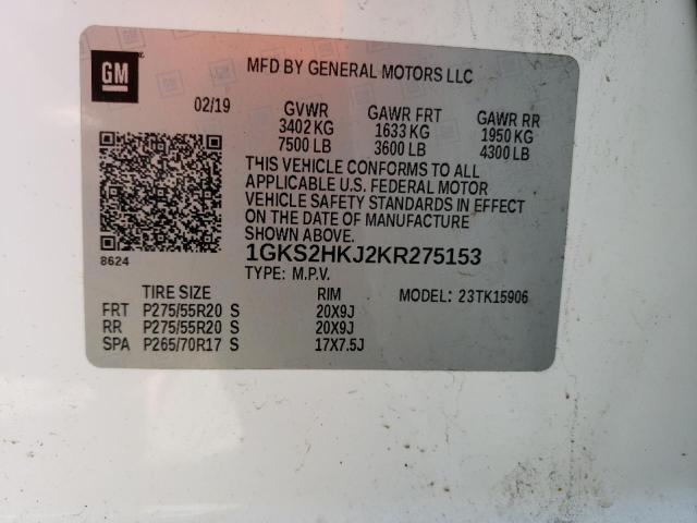 2019 GMC YUKON XL D 1GKS2HKJ2KR275153