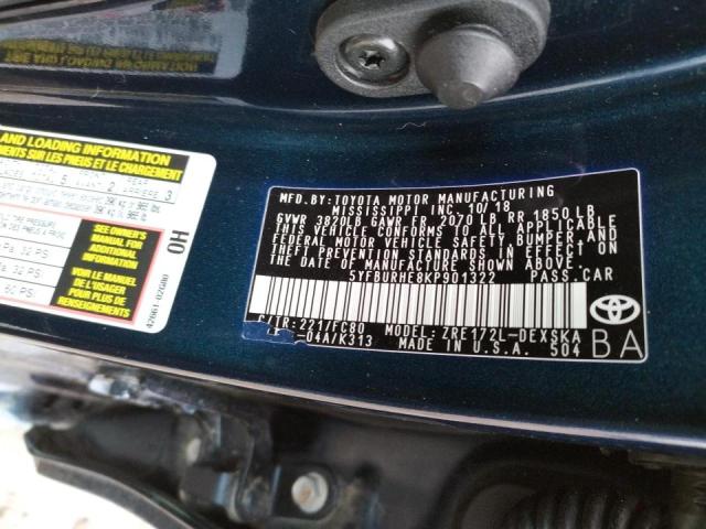 2019 TOYOTA COROLLA L - 5YFBURHE8KP901322