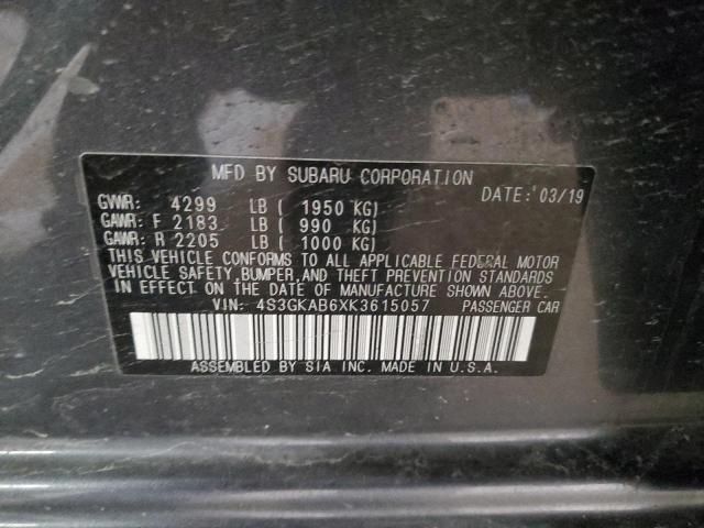 2019 SUBARU IMPREZA 4S3GKAB6XK3615057