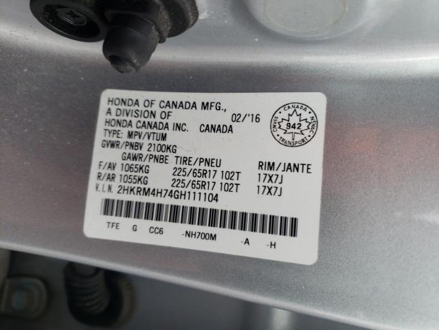 2016 HONDA CR-V EXL 2HKRM4H74GH111104