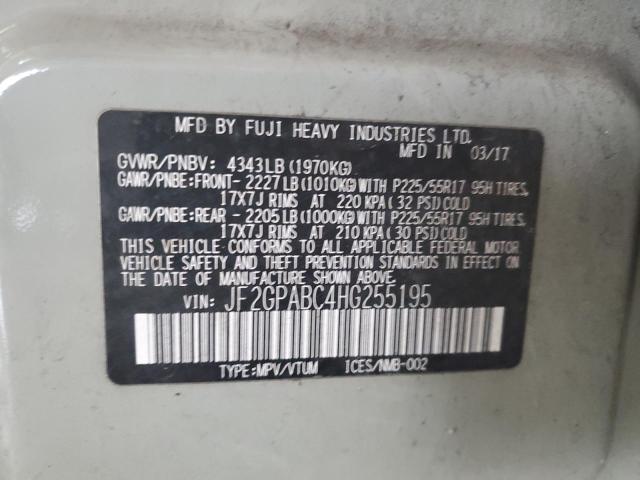 2017 SUBARU CROSSTREK JF2GPABC4HG255195