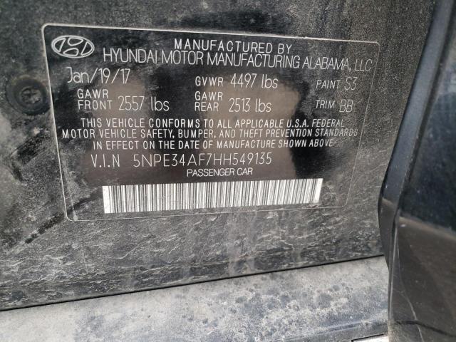 2017 HYUNDAI SONATA SPO 5NPE34AF7HH549135