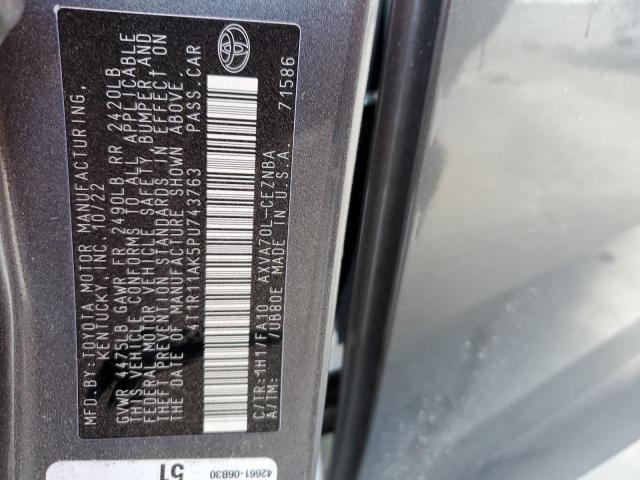 2023 TOYOTA CAMRY LE 4T1R11AK5PU743763