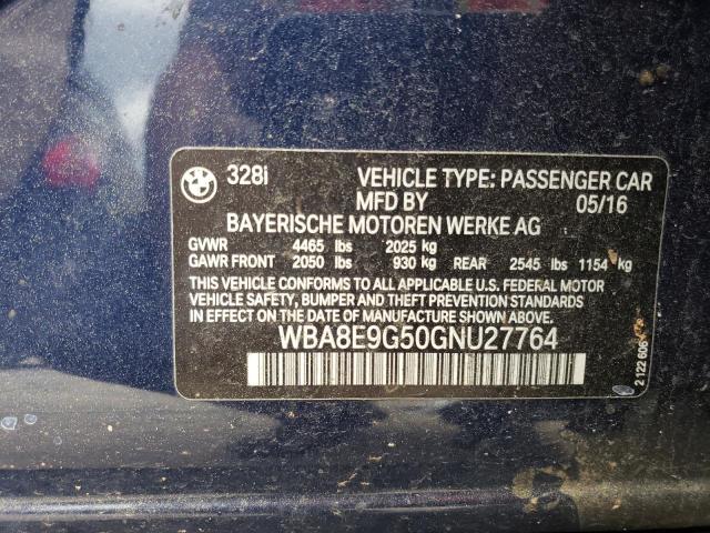 2016 BMW 328 I SULE - WBA8E9G50GNU27764