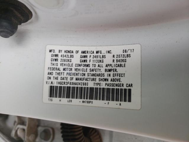 2017 HONDA ACCORD EXL 1HGCR3F8XHA042880