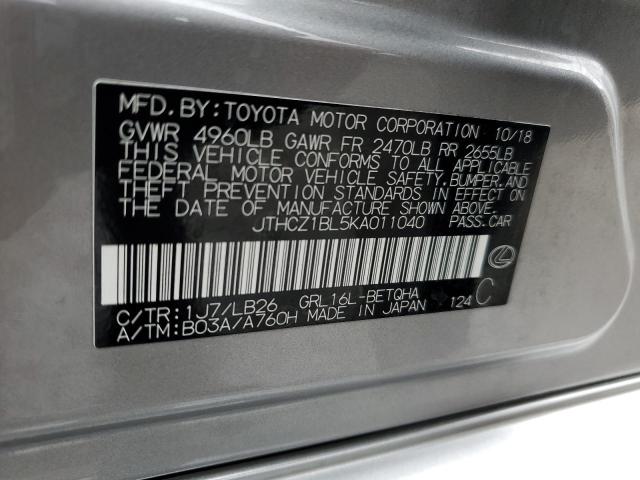 2019 LEXUS GS 350 BAS - JTHCZ1BL5KA011040