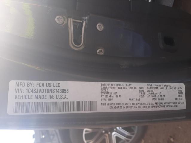 2022 JEEP WAGONEER S 1C4SJVDT0NS143856