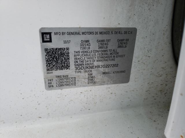 2018 CHEVROLET SILVERADO - 3GCUKNEHXJG227202