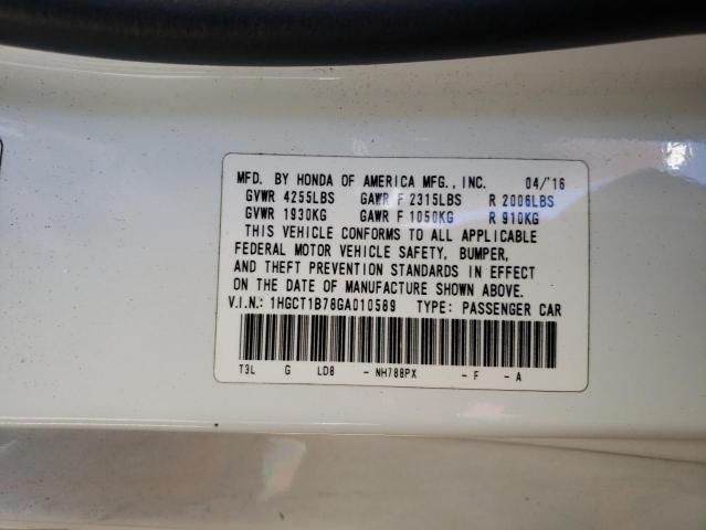 2016 HONDA ACCORD EX 1HGCT1B78GA010589