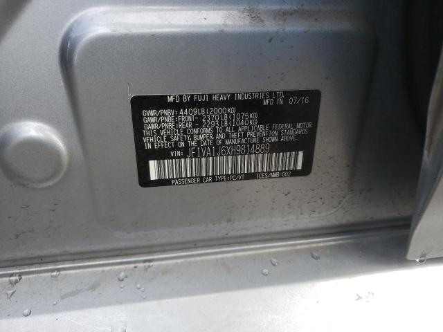 JF1VA1J6XH9814889 Subaru Wrx Limited