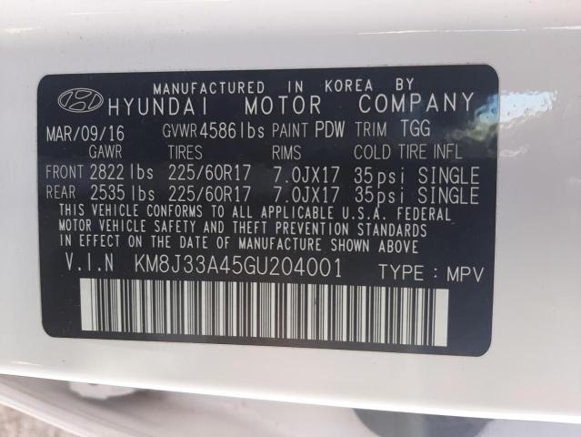 2016 HYUNDAI TUCSON LIM - KM8J33A45GU204001