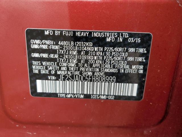 2015 SUBARU FORESTER 2 - JF2SJADC5FH808999