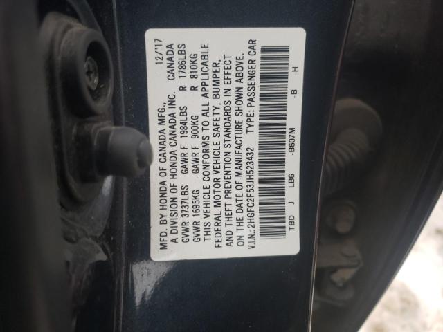 2018 HONDA CIVIC LX 2HGFC2F53JH523432