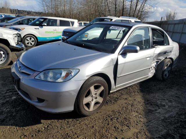 Salvage cars for sale from Copart Arlington, WA: 2004 Honda Civic EX