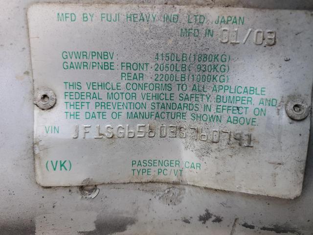 JF1SG65603G760791 Subaru Forester 2.5xs