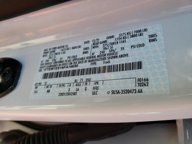 2022 FORD F150 SUPER - 1FTEW1E81NFA16656
