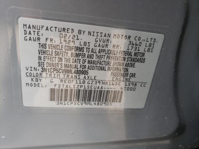 2021 NISSAN KICKS SV - 3N1CP5CV9ML480905
