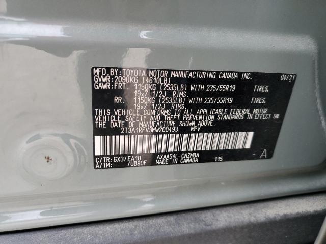 2021 TOYOTA RAV4 XLE P - 2T3A1RFV3MW200493
