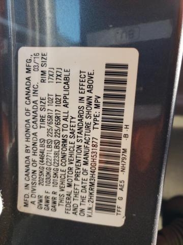 2016 HONDA CR-V SE - 2HKRM3H40GH531877