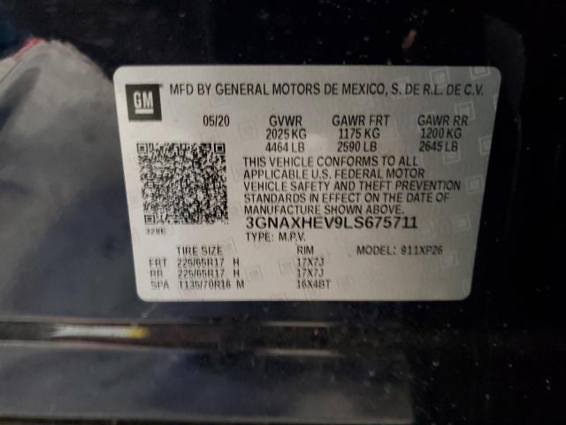 2020 CHEVROLET EQUINOX LS 3GNAXHEV9LS675711