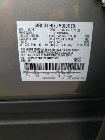2020 FORD EXPLORER X 1FMSK7DH2LGB25536