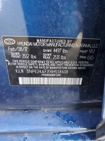 2017 HYUNDAI SONATA SE 5NPE24AFXHH558608