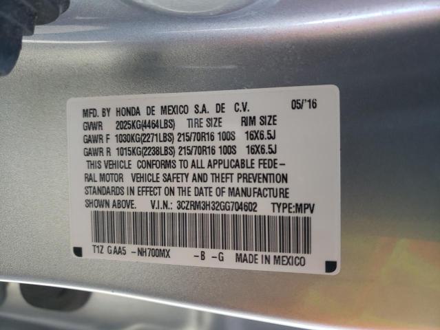 2016 HONDA CR-V LX 3CZRM3H32GG704602
