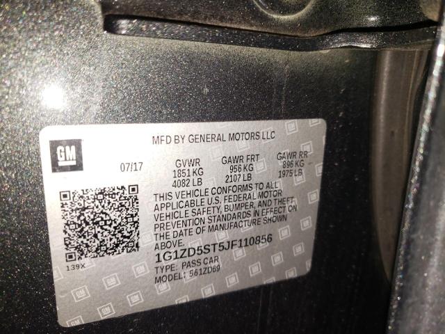 2018 CHEVROLET MALIBU LT - 1G1ZD5ST5JF110856