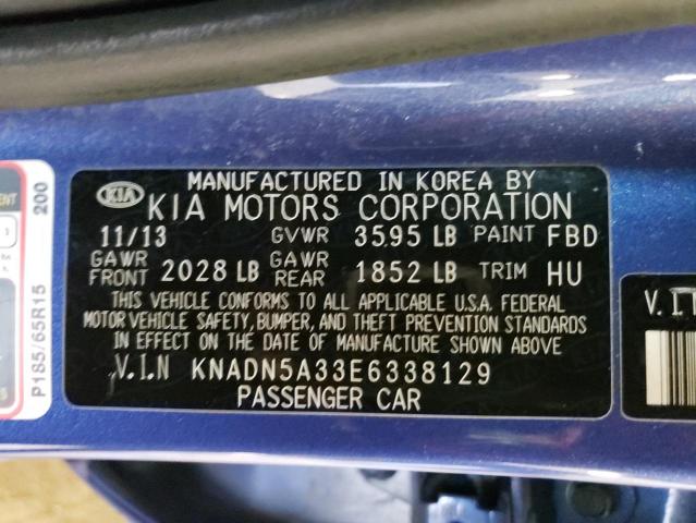 KNADN5A33E6338129 KIA RIO EX