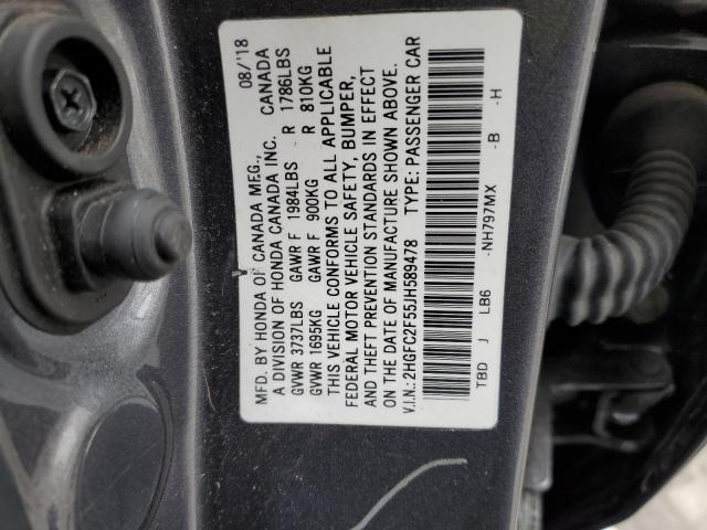 2018 HONDA CIVIC LX 2HGFC2F55JH589478
