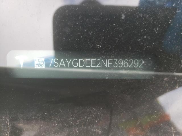 2022 TESLA MODEL Y 7SAYGDEE2NF396292