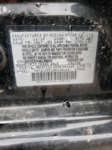 2019 NISSAN VERSA NOTE 3N1CE2CP4KL358312