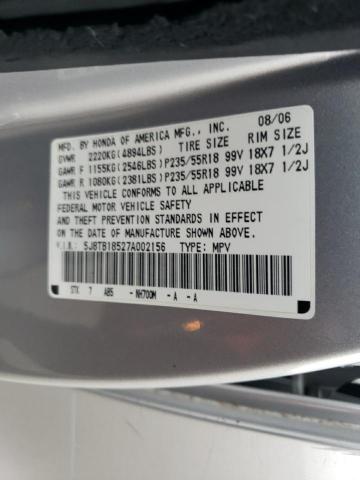 5J8TB18527A002156 Acura Rdx Technology