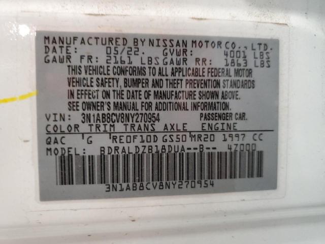 2022 NISSAN SENTRA SV 3N1AB8CV8NY270954