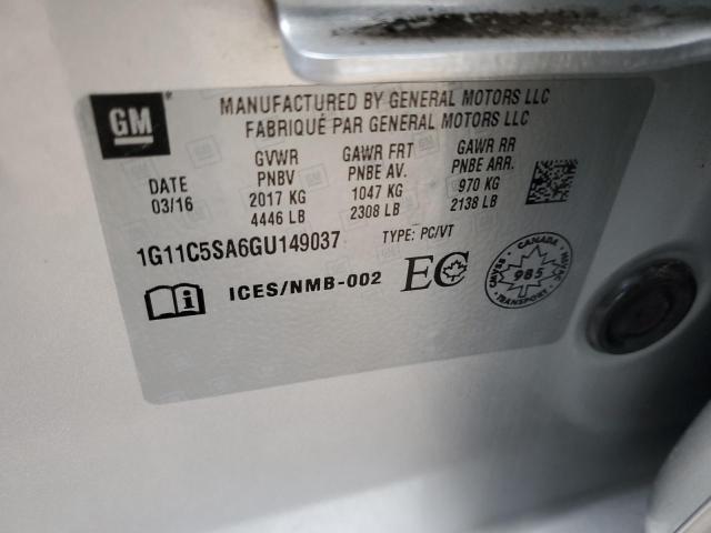 2016 CHEVROLET MALIBU LIM 1G11C5SA6GU149037