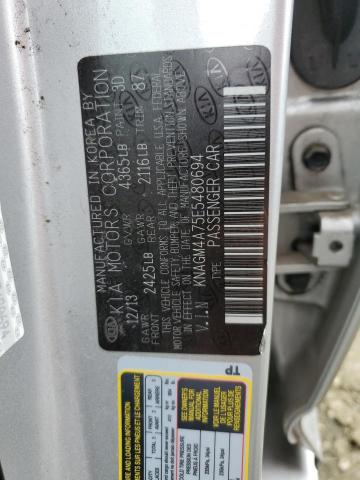 KNAGM4A75E5480694 KIA Optima Lx