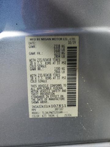 5N1AZ2AJ1LN107851 Nissan MURANO S