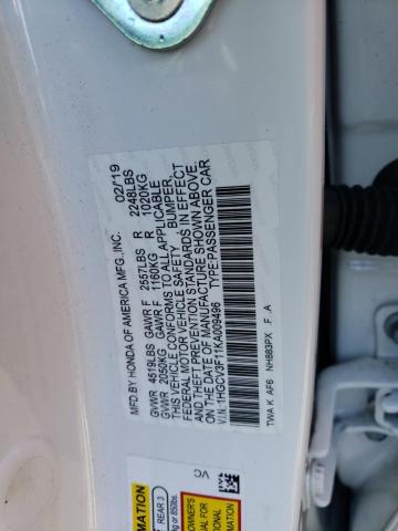 2019 HONDA ACCORD HYB 1HGCV3F11KA009496