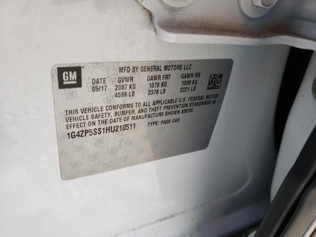 2017 BUICK LACROSSE E 1G4ZP5SS1HU210511