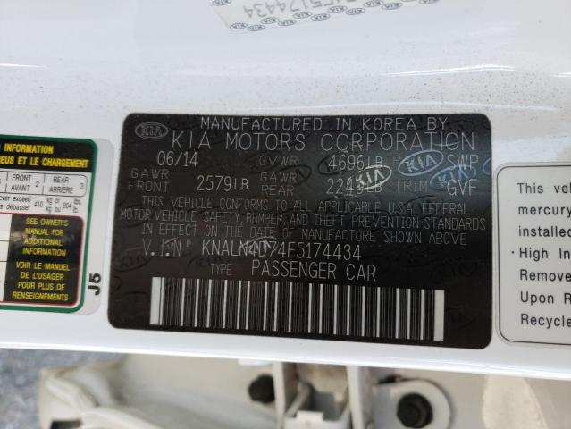 2015 KIA CADENZA PR - KNALN4D74F5174434