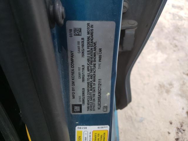 2019 CHEVROLET SPARK LS KL8CB6SA3KC712111
