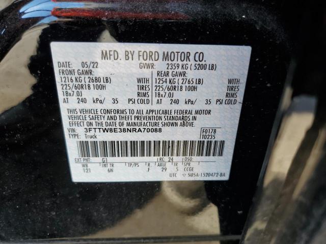 2022 FORD MAVERICK X - 3FTTW8E38NRA70088