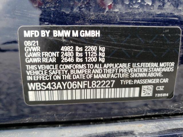 2022 BMW M3 COMPETI - WBS43AY06NFL82227