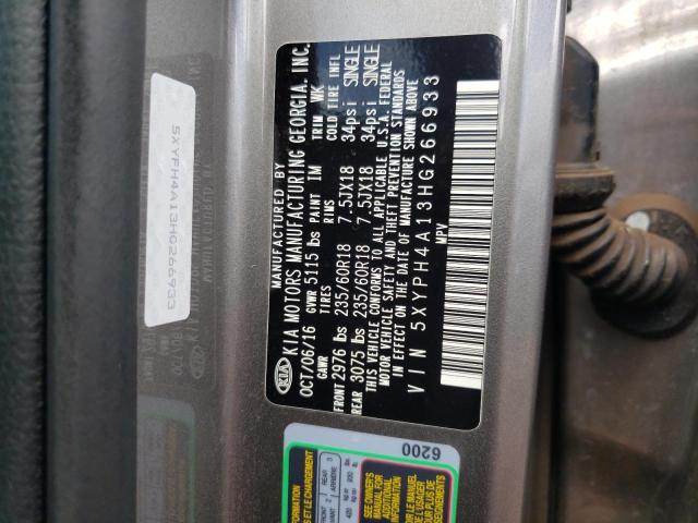5XYPH4A13HG266933 KIA SORENTO EX