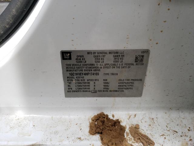 2017 CHEVROLET SILVERADO 1GC1KVEY4HF174169