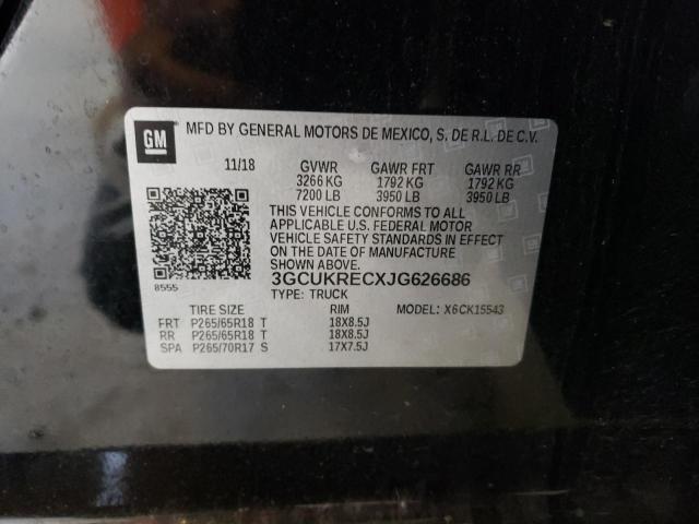 2018 CHEVROLET SILVERADO 3GCUKRECXJG626686