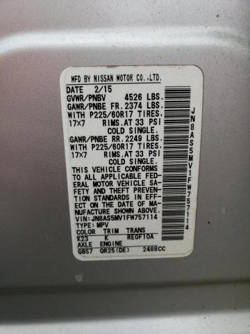 2015 NISSAN ROGUE SELE JN8AS5MV1FW757114