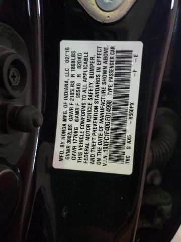 2016 HONDA CIVIC EX 19XFC1F40GE014998